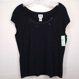 BLACK,1,BEADED SWEATER