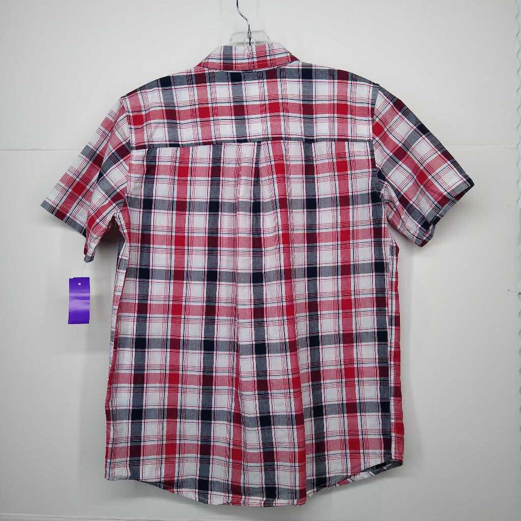 RED,NA,SHORT SLEEVE BUTTON DOWN