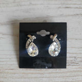 SILVER,PIERCED,TEARDROP EARRINGS