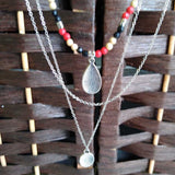 SILVER+, BEADED NECKLACE