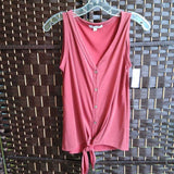 RUST,XS,BUTTON UP TOP