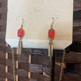CORAL, NECKLACE/EARRINGS SET