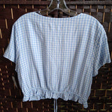 SO,BL/WH,XL,GINGHAM DRAWSTRING