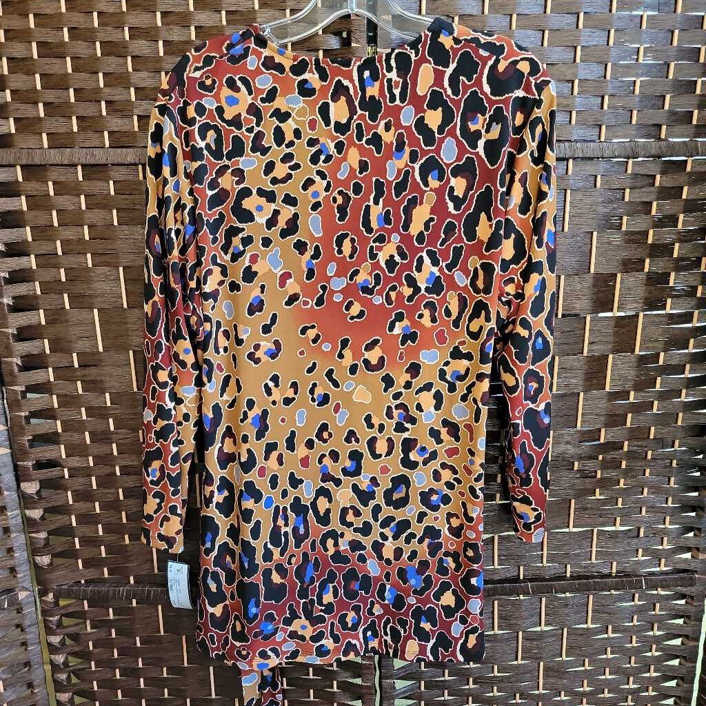 BROWN+,XL,JERSEY BLOUSE