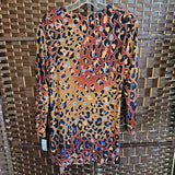 BROWN+,XL,JERSEY BLOUSE