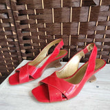 FRANCO SARTO,RED,8,HEELS