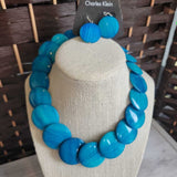 NECKLACE/EARRING SET,BLUE,NA,NECKLACE EARRING SET