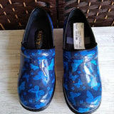 BLUE,8,SAVVY SLIP ON BUTTERFLY SHOES