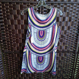 MULTI,L,STRETCH PRINT DRESS