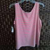 CHICOS,RED/WH,2,STRIPED TANK