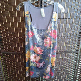 KISCHE,PURPLE+,X LARGE,FLORAL TANK