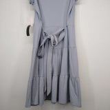 LAUREN CONRAD,LIGHT BLUE,2X,RUFFLED DRESS