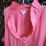 PEACH,3X,RUFFLE TOP
