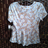 NOBO,BLUE,7-9,FLORAL BLOUSE