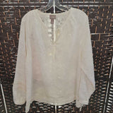 CHICOS,CREAM,2,TIE TOP BLOUSE