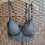 NORTH SHORE,BLACK,XL,BIKINI TOP SHEER TRIM