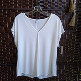 CREAM,MEDIUM,V NECK TOP