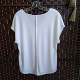 CREAM,MEDIUM,V NECK TOP