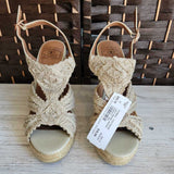 TAN,8,LUCKY BRAND WEDGE SANDALS