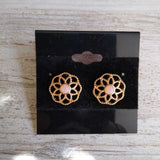 GOLD+, ROUND STUD EARRINGS