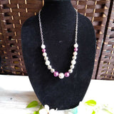 PURPLE+, BEADED CHAIN NECKLACE