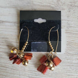 Orange,Med,Strone Earrings