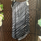 CHICOS,BL/WH,0,STRIPED SKIRT