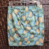 TALBOTS,BLUE+,8,PINEAPPLE PRINT SKIRT