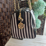 Henry Bendel Purse,Black Stripe,Large,Purse