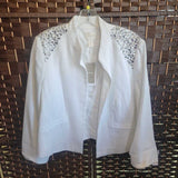 Chicos Jacket,White,1,Jacket