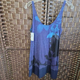 EXPRESS,BLUE+,M,FLORAL TANK TOP