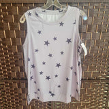 DAYTRIP,GR/BL,MEDIUM,STARS SLEEVELESS TEE