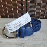 BLUE, WOVEN BELT