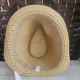 TAN+, STRAW HAT WITH RIBBON