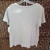 MICHAEL KORS,GR/WH,LARGE,EMBELLISHED TEE