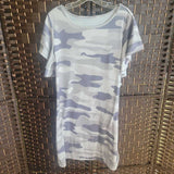 GRAY+,LARGE,CAMO TEE DRESS