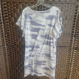 GRAY+,LARGE,CAMO TEE DRESS