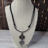 Black /Silver,.,Necklace & Earrings