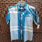 BLUE+,L,BUTTON UP SHIRT