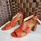 RED/ORANGE,7.5,HEEL SANDALS