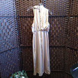 TAN,MED,SILK DRESS