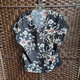 BLACK+,MEDIUM,FLORAL BLOUSE