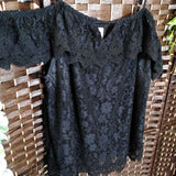 NOBO,BLACK,XXL,LACE TOP