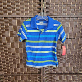 GARANIMALS,BLUE+,3T,STRIPED POLO SHIRT