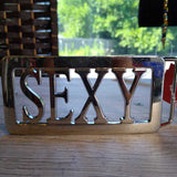 belt buckle,silver,2x4,sexy