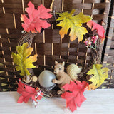 BROWN+, SQUIRREL GRAPEVINE WREATH