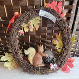 BROWN+, SQUIRREL GRAPEVINE WREATH