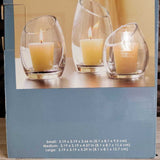 ESSENTIAL HOME, SET OF 3,GLASS VOTIVE HOLDERS