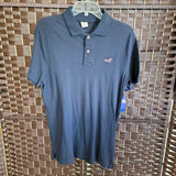 HOLISTER,NAVY,MEDIUM,POLO 3 BUTTON