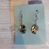 BROWN+, OVAL LEOPARD EARRINGS